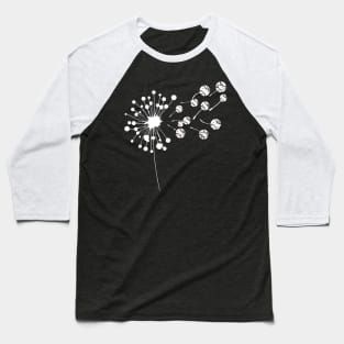 Baseball Paddle Lover Fan Dandelion Seeds Floral Art Gift T-Shirt Baseball T-Shirt